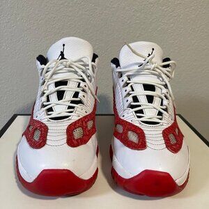 Nike Air Jordan 11 Low IE White Gym Red Leather 919712–101 Sneaker Men's 11 US